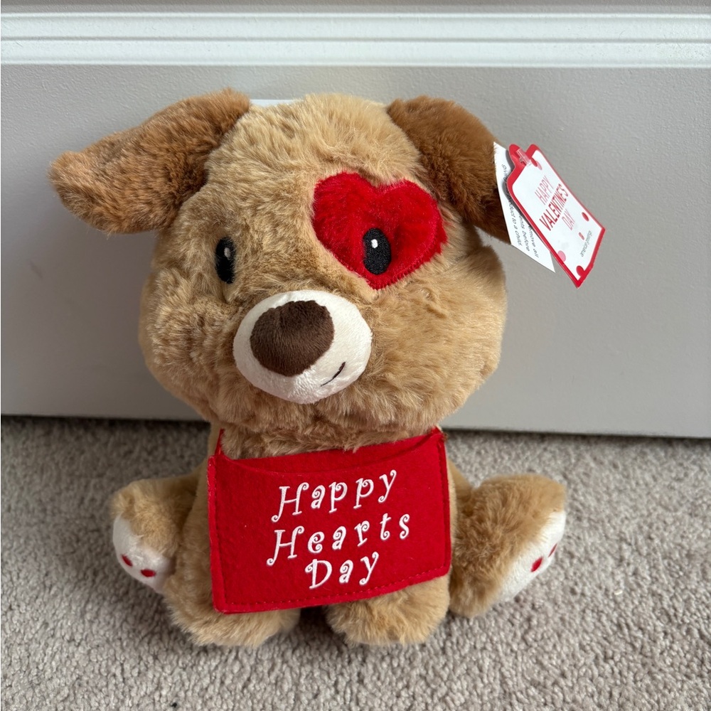 NWT Happy Hearts Day Plush Dog